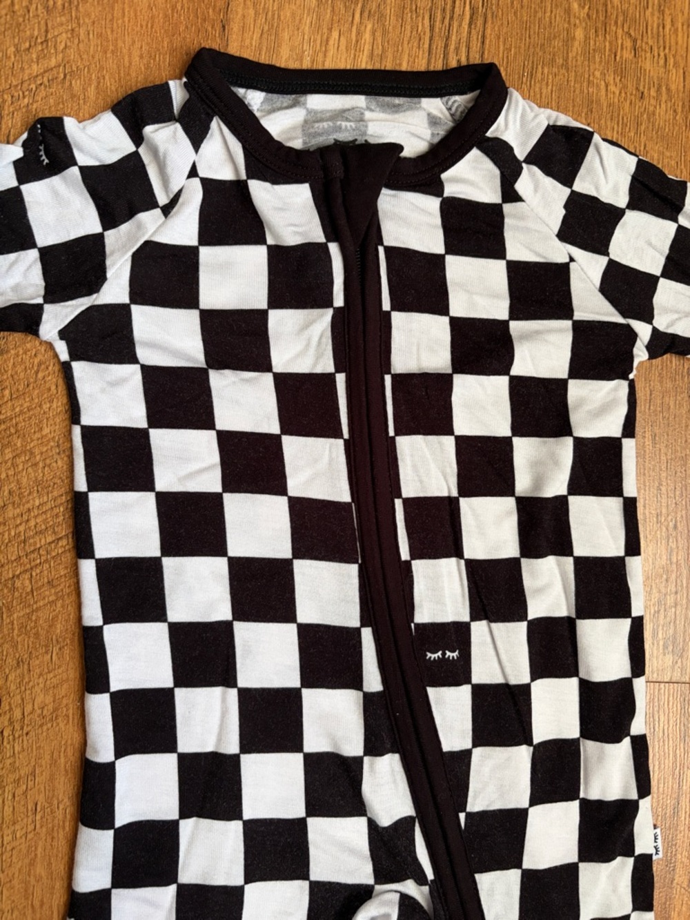 Little Sleepies Black & White Cool Checks Zippy 0-3M - Picture 4 of 7